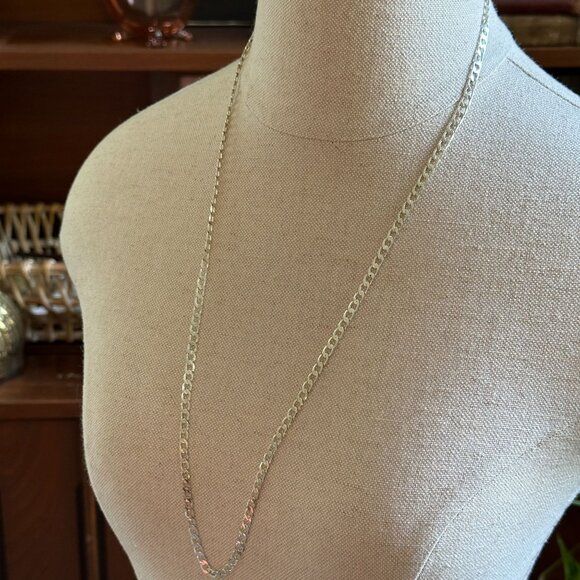 Stainless Steel Silver Coffee Bean Link Chain Necklace Adjustable 18"-21" - Picture 5 of 8